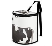 DWTJKMS Poubelle de voiture en forme de vache laitière avec couvercle - Grande capacité - À suspendre - Étanche - Étanche - Accessoires d'intérieur indispensables pour les voitures