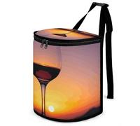 DWTJKMS Poubelle de voiture en verre à vin avec couvercle, grande capacité, à suspendre, étanche, étanche, accessoire d'intérieur
