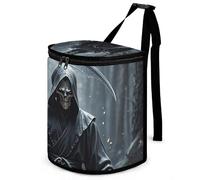 DWTJKMS Poubelle de voiture Grim Reaper avec couvercle - Grande capacité - À suspendre - Étanche - Étanche - Accessoire d'intérieur indispensable pour les voitures