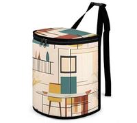 DWTJKMS Poubelle de voiture moderne du milieu du siècle avec couvercle, grande capacité, à suspendre, étanche, étanche, accessoire d'intérieur indispensable pour les voitures