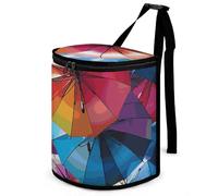 DWTJKMS Poubelle de voiture parapluie coloré avec couvercle, grande capacité, à suspendre, étanche, étanche, accessoire d'intérieur indispensable pour les voitures