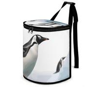 DWTJKMS Poubelle de voiture pingouin avec couvercle - Grande capacité - À suspendre - Étanche - Étanche - Accessoires d'intérieur indispensables pour les voitures