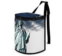 DWTJKMS Poubelle de voiture Statue de la Liberté avec couvercle - Grande capacité - À suspendre - Étanche - Étanche - Accessoire d'intérieur indispensable pour les voitures