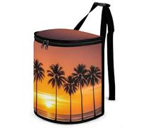 DWTJKMS Poubelle de voiture tropicale avec couvercle, grande capacité à suspendre, étanche, étanche, pour voiture, accessoires d'intérieur