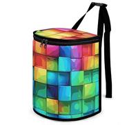 DWTJKMS Rainbow Color Plaid-png Poubelle de voiture avec couvercle, grande capacité, à suspendre, étanche, étanche, pour voitures, accessoires d'intérieur