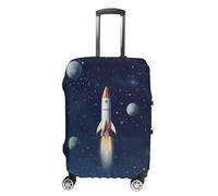 DWTJKMS Rocket in Space Housse de bagage simple et généreuse Housse anti-poussière lavable résistante aux rayures pour valise de 48,3 à 81,3 cm, Style :, L, Housse de valise