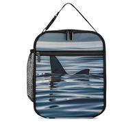 DWTJKMS Sac à déjeuner isotherme à l'eau en forme d'aileron de requin, sac isotherme étanche pour homme et femme, avec poignée, boîte à déjeuner isotherme réutilisable pour bureau, travail