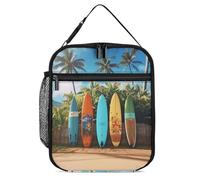 DWTJKMS Sac à déjeuner isotherme Surf's Up pour homme et femme, avec poignée réutilisable pour bureau, travail, pique-nique