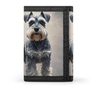 DWTJKMS Schnauzer Portefeuille minimaliste à trois volets pour homme Portefeuille moderne tendance antivol pour cartes et espèces