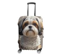 DWTJKMS Shih Tzu Housse de bagage pour chien simple et généreuse Housse anti-poussière lavable résistante aux rayures pour valise de 48,3 à 81,3 cm, Style :, S, Housse de valise
