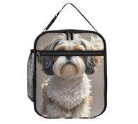 DWTJKMS Shih Tzu Sac à déjeuner isotherme pour homme et femme, avec poignée, réutilisable, pour bureau, travail, pique-nique