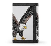 DWTJKMS Sketch of Bald Eagle Diving Wallet Minimaliste Mens Slim Trifold Wallets Modern Fashion Wallets Anti-vol Wallet Holder Card and Cash