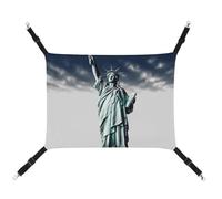 DWTJKMS Statue de la Liberté Hamac pour chat - Hamac de couchage doux réglable pour animaux domestiques - Pour toutes les saisons - Pour chats, furets, chiots, lapins, petits animaux (classique)
