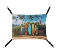 DWTJKMS Surf's Up Hamac de surf pour chat - Hamac de couchage doux réglable pour animaux domestiques - Utilisation en toutes saisons pour chats, furets, chiots, lapins, petits animaux (classique)