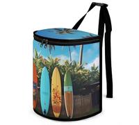 DWTJKMS Surf's Up - Poubelle de voiture avec couvercle - Grande capacité - À suspendre - Anti-fuite - Étanche - Accessoires d'intérieur indispensables