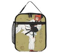 DWTJKMS Taekwondo Sac à déjeuner isotherme, étanche pour homme et femme, avec poignée, boîte à déjeuner isotherme réutilisable pour bureau, travail, pique-nique
