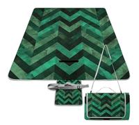 DWTJKMS Tapis de pique-nique vert émeraude, tapis de sable pliable et imperméable avec sac fourre-tout, grand tapis de pique-nique en plein air, 147,3 x 147,3 cm, couverture de camping pour plage