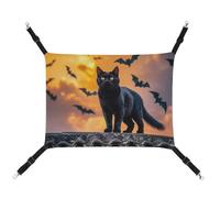 DWTJKMS The Black Cat is Pacing on The Roof Hamac pour chat - Hamac de couchage doux réglable pour animaux domestiques - Utilisation en toutes saisons pour chats, furets, chiots, lapins, petits