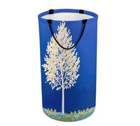 DWTJKMS The White Tree - Grand panier à linge pliable avec poignées de transport facile - Grand panier de rangement pour buanderie, dortoir, famille