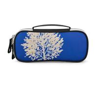 DWTJKMS The White Tree Trousse de maquillage portable en cuir étanche pour cosmétiques, pinceaux, crayons et accessoires de maquillage de voyage