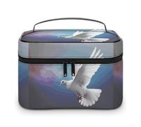 DWTJKMS Trousse de maquillage Peace Dove - Grande capacité - Portable - Pour femme - Avec poignée et séparateur