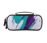 DWTJKMS Trousse de maquillage portable en cuir avec motif tasse des années 90, étanche, trousse de toilette, pinceaux, crayons et accessoires de maquillage de voyage