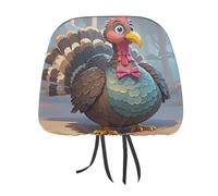 DWTJKMS Turquie Lot de 2 housses d'appui-tête de voiture réglables et réutilisables, accessoires d'intérieur de voiture, mignonnes et vintage, pour la plupart des voitures