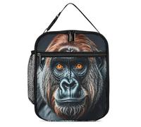 DWTJKMS Un sac à déjeuner isotherme Gorilla - Étanche - Pour homme et femme - Avec poignée - Réutilisable - Pour bureau, travail, pique-nique