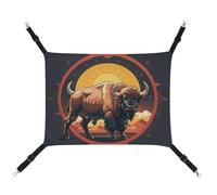 DWTJKMS Wild American Bison Mountains Hamacs de couchage doux réglable pour animaux domestiques toutes saisons pour chats, furets, chiots, lapins, petits animaux (classique)