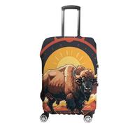 DWTJKMS Wild American Bison Mountains Housse de bagage simple et généreuse housse anti-poussière lavable résistante aux rayures pour valise de 48,3 à 81,3 cm, Style :, S, Housse de valise