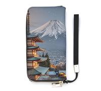 DWTJKMS Yokohama Moon Long portefeuille fin en cuir synthétique pour homme femme portefeuille minimaliste avec fentes pour cartes, blanc, 20 x 10,5 cm, blanc, 20x10.5cm