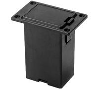 Dwuww Boîtier de batterie noir pour micro, étui de batterie pour guitare acoustique, support de remplacement pour basse EQ avec accessoires de basse 9 V