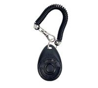 Dwuww Clicker de dressage de chien noir avec dragonne résistant et léger pour dressage d'animaux de compagnie pour chats, chiots, oiseaux, chevaux, parfait pour l'entraînement comportemental