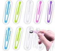 Dwuww Lot de 5 outils colorés pour lentilles de contact avec embout souple, convient pour les utilisateurs de lentilles de contact avec étui en plastique transparent