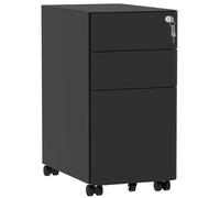 DWVO Armoire de dossiers en métal, Armoire de dossiers Mobile pour Le Bureau à Domicile, sous Le Bureau Dossier Bureau tiroirs verrouillables pour Lettre/juridique / A4, entièrement assemblé, Noir