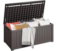 DWVO Boîte de rangement d'extérieur pour jardin, 450 L, 142,1 x 67,6 x 60 cm, étanche, verrouillable en toute sécurité, poignées de transport latérales, résistante aux intempéries, boîte de terrasse