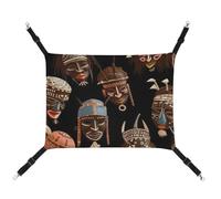DWVSFJM African Ritual Hamac pour chat ethnique tribal hamac doux à suspendre avec sangles réglables et crochets en métal Tapis chaud à suspendre pour chats, petits chiens, lapins