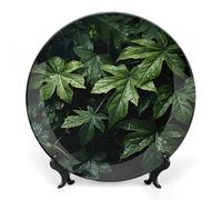 DWVSFJM Assiette décorative en porcelaine anglaise avec support de présentation - Assiette décorative ronde en porcelaine - 17,8 cm