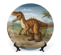 DWVSFJM Assiette décorative en porcelaine anglaise avec support de présentation - Assiette ronde en porcelaine - 25,4 cm
