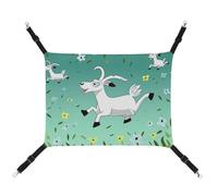 DWVSFJM Chèvre Frolic Hamac pour chat - Lit doux à suspendre avec sangles réglables et crochets en métal - Tapis chaud à suspendre pour chats, petits chiens, lapins