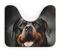 DWVSFJM Cool Rottweiler Dog Art Tapis de toilette en forme de U 40,6 x 50,8 cm, absorbant l'eau, séchage rapide, antidérapant, facile à nettoyer, pour baignoire, évier
