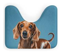 DWVSFJM Dachshund Weiner Tapis de toilette en forme de U pour animal domestique 40,6 x 50,8 cm, absorbant l'eau, séchage rapide, antidérapant, facile à nettoyer, pour baignoire, évier