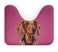 DWVSFJM Dachshund Weiner Tapis de toilette en forme de U pour chien 40,6 x 50,8 cm, absorbant l'eau, séchage rapide, antidérapant, facile à nettoyer, pour baignoire, évier