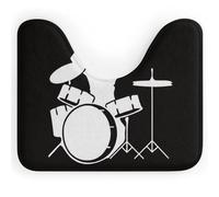 DWVSFJM Drummer Tapis de toilette en forme de U 40,6 x 50,8 cm, absorbant l'eau, séchage rapide, antidérapant, facile à nettoyer, pour baignoire, évier