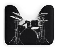 DWVSFJM Drummer Tapis de toilette en forme de U 40,6 x 50,8 cm, absorbant l'eau, séchage rapide, antidérapant, facile à nettoyer, pour baignoire, évier