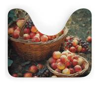 DWVSFJM Fruit Harvest Tapis de toilette en forme de U 40,6 x 50,8 cm, absorbant l'eau, séchage rapide, antidérapant, facile à nettoyer, pour baignoire, évier