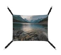 DWVSFJM Glacier National Park Hamac suspendu réglable pour chat endormi Coussin de fenêtre pour animaux domestiques Lit doux pour chats, lapins ou autres petits animaux