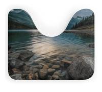 DWVSFJM Glacier National Park Tapis de toilette en forme de U 40,6 x 50,8 cm, absorbant l'eau, séchage rapide, antidérapant, facile à nettoyer, pour baignoire, évier