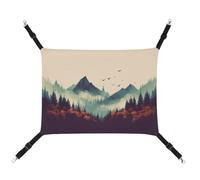 DWVSFJM Hamac de montagne pour chat - Lit doux à suspendre avec sangles réglables et crochets en métal - Tapis chaud à suspendre pour chats, petits chiens, lapins