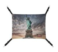 DWVSFJM Hamac pour chat Statue de la Liberté - Lit doux à suspendre avec sangles réglables et crochets en métal - Tapis chaud à suspendre pour chats, petits chiens, lapins